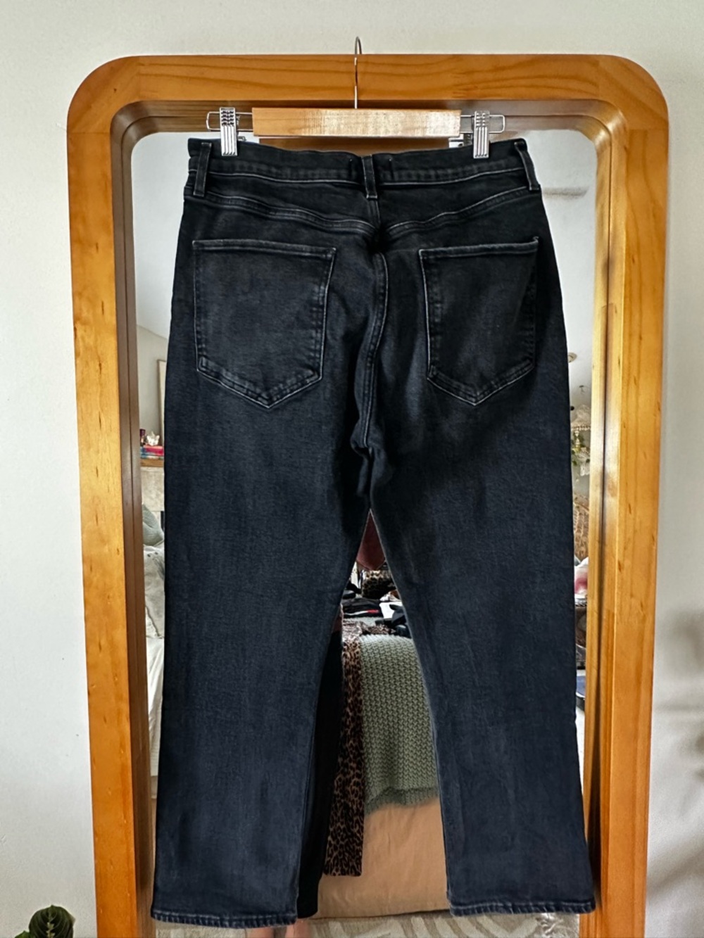 AGOLDE Riley High-Rise Straight Crop Jeans Washed Black Sz31 - Picture 11 of 11